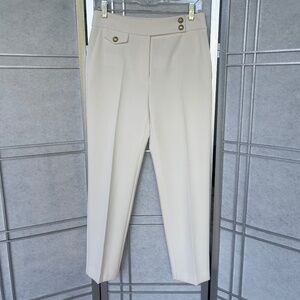 NWOT Veronica Beard Off-White/Gold Renzo Pants sz 4